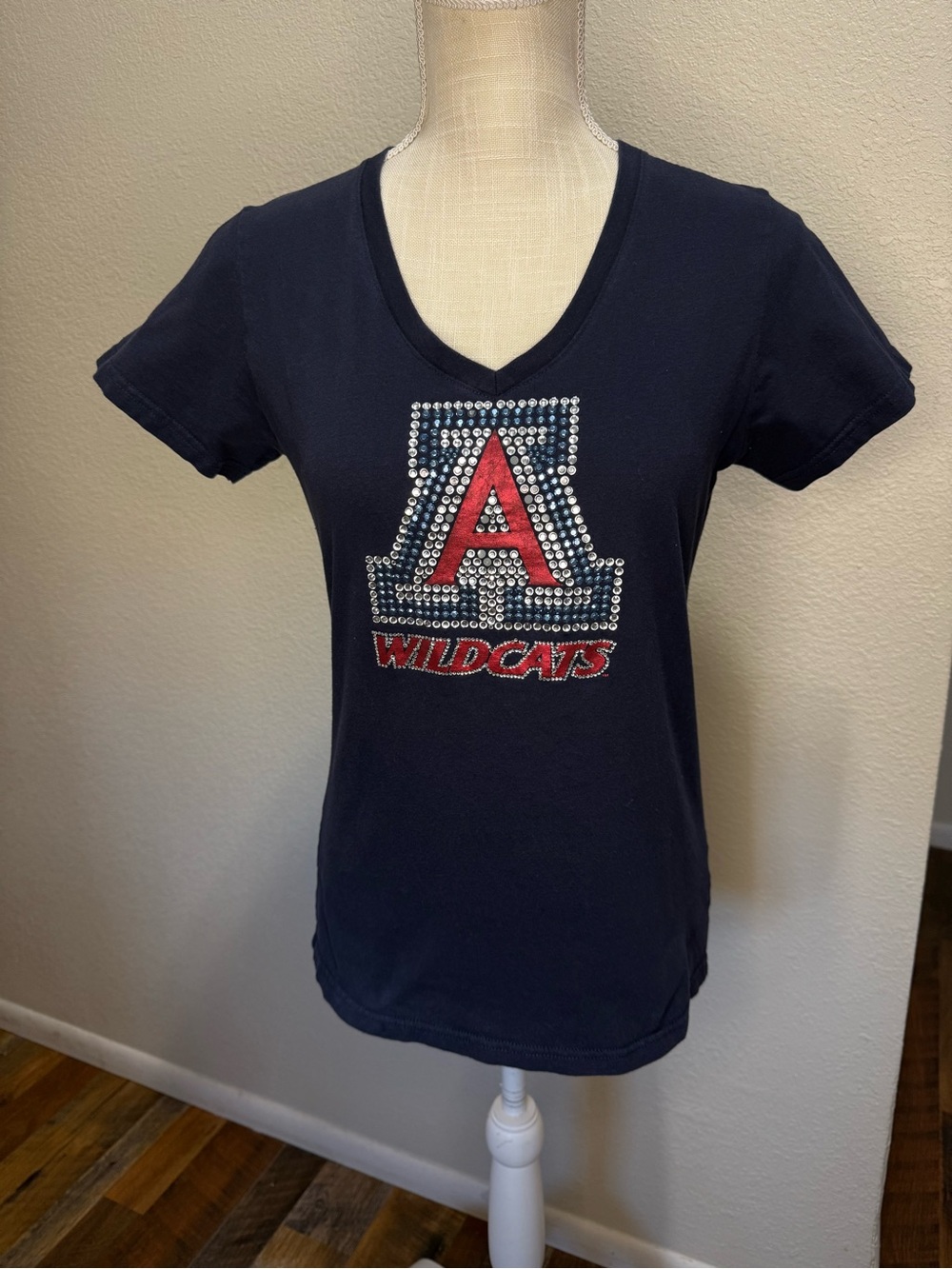Gear For Sports - U of A Wildcats Navy Tee with Embellished Logo - Size Medium